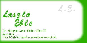 laszlo eble business card